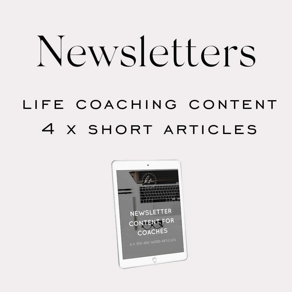 newsletter content life coaching content
