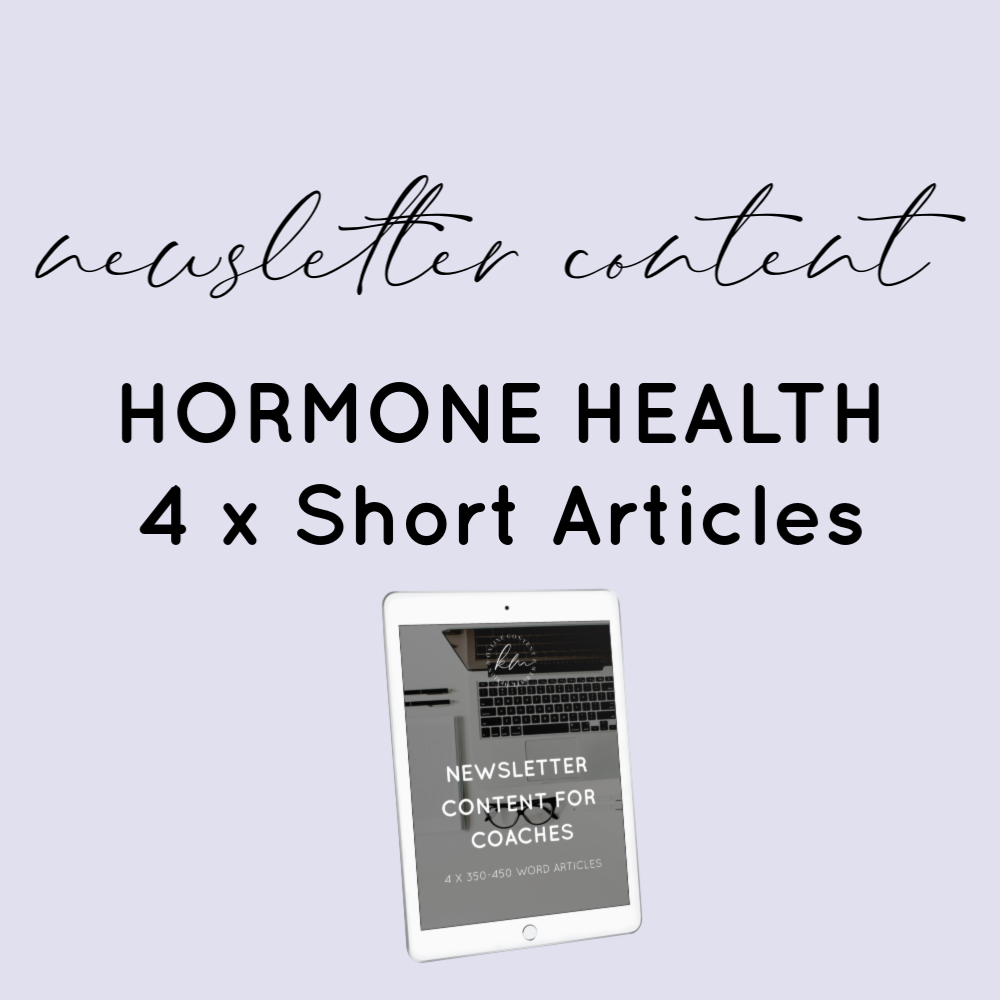 newsletter content hormones