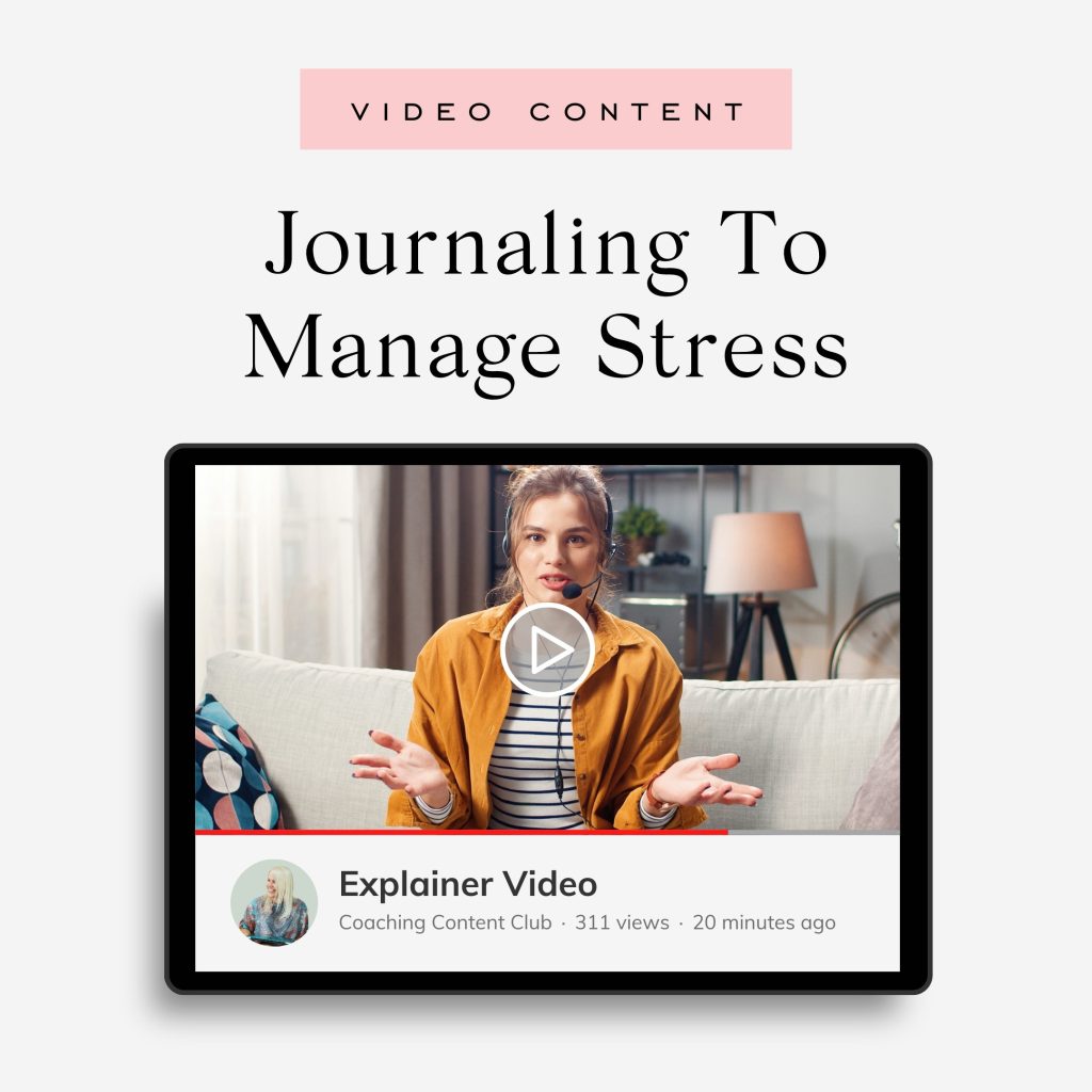 Video Content - Journaling to Manage Stress (Website Image)
